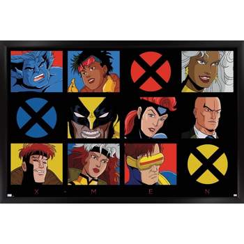 Trends International Marvel Comics - The X-Men - 90s Animated Grid Framed Wall Poster Prints