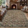 Vintage Living Room Rug 8x10 Area Rugs Non Slip Washable Bedroom Rugs, Low Pile Stain Resistant Soft Carpet for Dining Room Living Room - 2 of 4