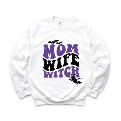 Simply Sage Market Women's Graphic Sweatshirt Mom Wife Witch Colorful Puff Print