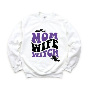 Simply Sage Market Women's Graphic Sweatshirt Mom Wife Witch Colorful Puff Print - 1 of 4