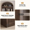 GustoWave Farmhouse Wooden Arched Bookshelf with Metal Corner Protection, 5-Shelf Tall 71'' Display Storage Rack for Home Office - 4 of 4