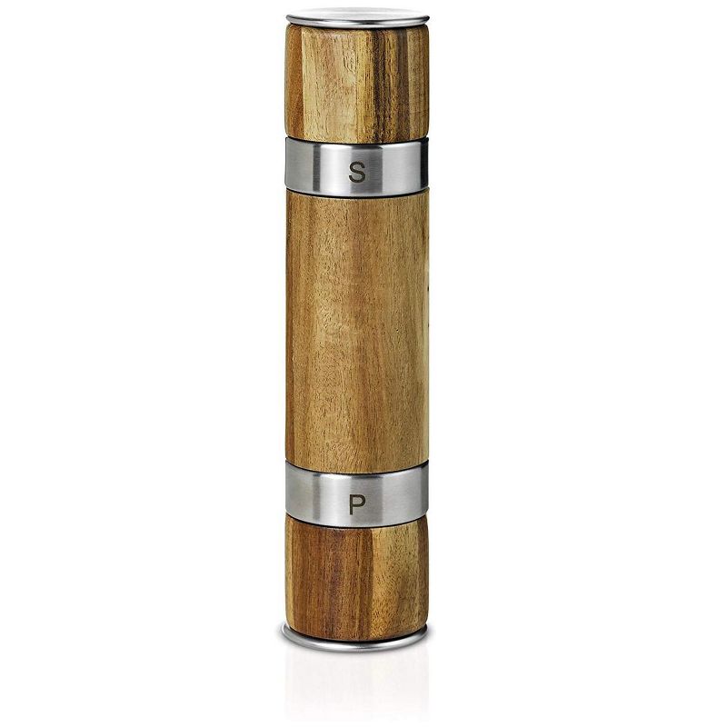 AdHoc Duomill Double Salt & Pepper Mill Acacia Wood, 1 of 6