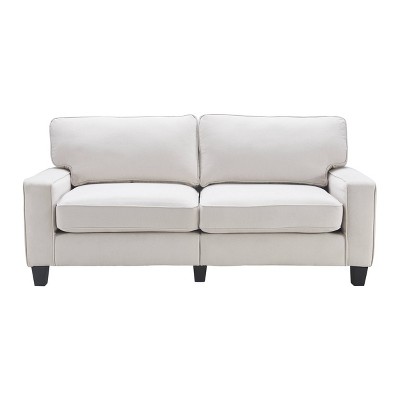 Creamy Comfort Recliner with Wood Accents and Removable Cushions