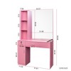 Barber Salon Station with Mirror, Wall Mount Hair Styling Salon Station with Hair Dryer Holders Open Shelves, Drawer, Beauty Spa Salon Equipment - 3 of 4