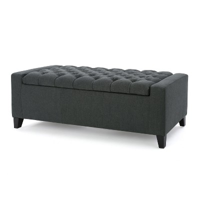NicBex Storage Ottoman Bench for Bedroom,20 Inch Wide Modern Storage Bench with Adjustable Shelves,Ottoman for Living Room,Bedroom,Entryway