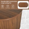 ACEPANO 47.2 in. W Modern Oval Wooden Lift-Top Coffee Table with Hidden Storage Compartment for Living Room-Brown - 4 of 4