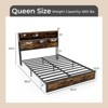 Infans Queen Bed Frame w/ Charging Station Storage Headboard Under-bed Storage Space - 2 of 4