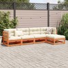 vidaXL Garden Sofa Set Natural wood Solid pine wood Medium Modular - 3 of 4