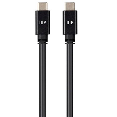 Photo 1 of Monoprice USB C to USB C 3.2 Gen 2 Cable - 2 Meters (6.6 Feet) - Black | 10Gbps, 5A, Type C, Ultra Compact , Compatible with Apple iPad / Xbox One /