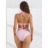 INSPIRE CHIC Women's Push-Up Halter Bikini Sets Wide Tie Criss Cross Bandage Triangle Bottoms Swimwear Bathing Suits 2 Pieces - 4 of 4
