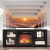 VINGLI Fireplace TV Stand for up to 70 inch TVs, Farmhouse Entertainment Center with Electric Fireplace Heater & Adjustable Shelves - 3 of 4