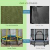 Okak 4.6 FT Kids Trampolines with Basketball Hoop, Mini Trampolines with Safety Enclosure, Springfree Trampolines for Indoor, Outdoor - 4 of 4