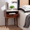 Marion 1 Drawer Nightstand - Walnut/White - Safavieh. - 2 of 3