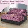 Upholstered Chaise Lounge Cloud Sleeper Sofa Bed Lazy Single Plush Sofa Leisure Reading Couch with 2 Pillows - ModernLuxe - 4 of 4