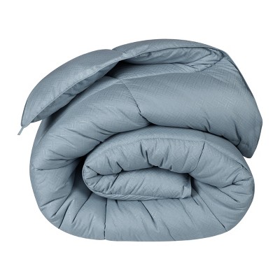 Monochrome Basketweave Plush Microfiber Down Alternative Comforter by Blue Nile Mills
