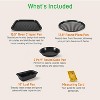NutriChef Deluxe Nonstick Carbon Steel Stackable 10 Piece Kitchen Oven Bakeware Set with Roasting Pan, Cake Pan, and More, Gray (2 Pack) - 4 of 4