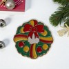 Unique Bargains Christmas Brooches Alloy Dripping Wax Green 0.79"x0.79" 1 Pc - 2 of 4