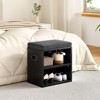 Tiramisubest Entryway Shoe Rack Mini Shoe Bench with Storage and Seating Functions Sturdy and Durable Suitable for Entryway Placement - 3 of 4