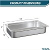 Commercial Grade 6-Pack Stainless Steel Pans, 2.5-Inch Deep Steam Table Pans for Catering and Buffets, Kitchen Food Containers - 2 of 4