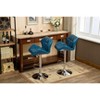 DOMETOUR Contemporary Faux Leather Bar Stools Adjustable Height Set of 2 - 4 of 4