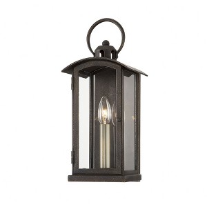 Troy Lighting Chaplin 1 - Light Wall Light in  Vintage Bronze Clear Shade - 1 of 1