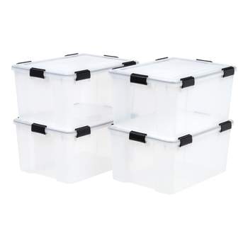 IRIS USA 62qt WEATHERPRO Airtight Plastic Storage Bin with Lid and Seal and Secure Latching Buckles