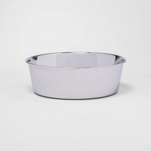 Small Stainless Steel No-Tip Dog Food & Water Bowl #8302 -- approx