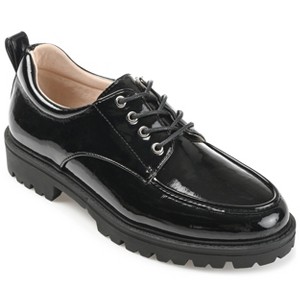 Journee Collection Womens Zina Oxford Almond Toe Lace-up Flats - 1 of 4