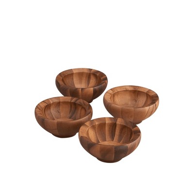 Nambe Yaro Individual Salad Bowls, 4-Piece,36 Oz., Ea. 7" D. X 3.75" H.
