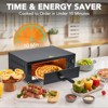 Garvee Electric Pizza Oven, Countertop 12 Inch Pizza Maker with Timer and Adjustable Temperature, Stainless Steel Indoor Pizza Oven with Upper - 2 of 4