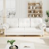 84" Storage Sofa - Teddy Fleece Small Couch w/ Cup Holders & Side Pockets for Apartment Living - 3 of 4