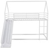 NicBex Twin Over Twin Bunk Bed with Guardrail,House Twin Loft Bed with Built-in Ladder,Modern Bunk Beds,Noise Reduced Bunk Beds for Bedroom - 4 of 4
