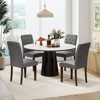 Tangkula Wooden Dining Chair Set of 4 w/Rubber Wood Legs Padded Seat S Springs High  Back - 2 of 4