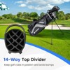 Tangkula 14-Way Top Divider Golf Bag with Stand Lightweight Golf Stand Bag with Dual Shoulder Straps Blue/Grey/Red - 3 of 4