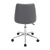 TiramisuBest Contemporary Adjustable Grey Faux Leather Office Chair - 4 of 4
