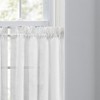 Ellis Curtain Cotton Voile 1.5" Rod Pocket Tailored Tier Pair for Windows White - 3 of 4