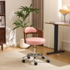 Karl Home | Ring-Shaped Wooden Back Office Chair With Foot Spikes And Wheels - 2 of 4
