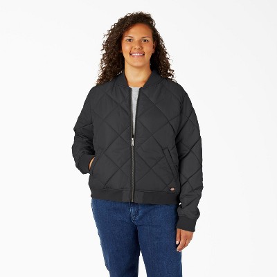 Dickies Women's Plus Quilted Bomber Jacket, Dark Navy (dn), 2x : Target