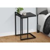 FONTOI C-shaped Side Table, Bedside Table with Felt pads, Snack Stand for Living Room, Bedroom, Grey, 18.25"*26.5"*16" - 2 of 4
