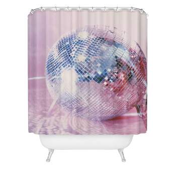 Samantha Hearn Disco Ball Shower Curtain Pink - Deny Designs
