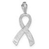 Black Bow Jewelry 14k Yellow, White or Rose Gold Awareness Ribbon Pendant, 12mm - 3 of 4