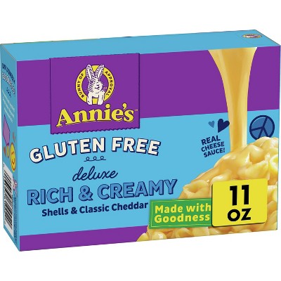 Annie's Gluten Free Deluxe Rich & Creamy Rice Pasta Shells & Cheese Sauce - 11oz