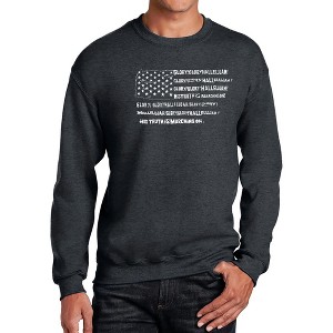 LA Pop Art Men's Word Art Crewneck Sweatshirt - Glory Hallelujah Flag - 1 of 4