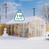 Walk-in Polycarbonate Greenhouse with Adjustable Roof Vent & Lockable Door - Sturdy Aluminum Frame for Outdoor Garden Protection - 4 of 4