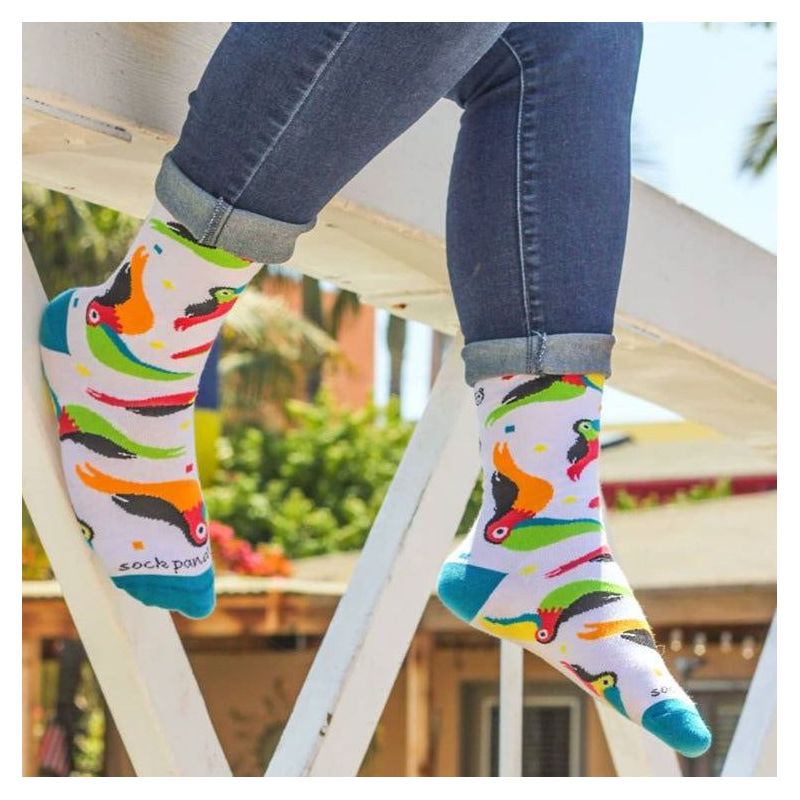 Colorful Toucan Pattern Socks for Tweens from the Sock Panda (Tween Sizes, Small), 2 of 6