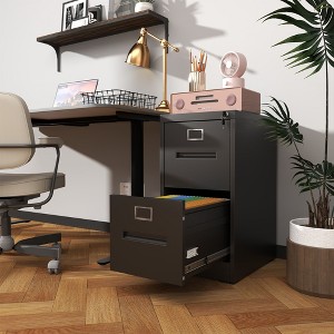 NicBex Narrow File Cabinet with Lock,Office Cabinet with Grooved Handles,Modern Storage Cabinet,Filing Cabinet for Home Office - 1 of 4