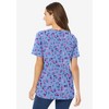 Woman Within Perfect Printed Short-Sleeve V-Neck Tee - 3 of 4