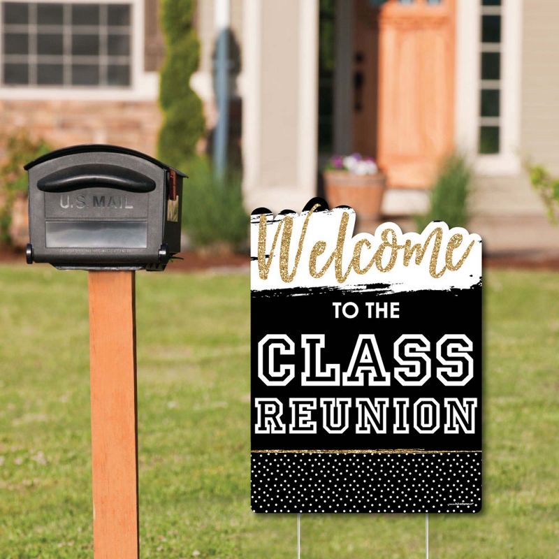 Big Dot of Happiness Reunited - Party Decorations - School Class Reunion Party Welcome Yard Sign, 2 of 9