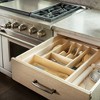 Rev-A-Shelf Trim-to-Fit Silverware Drawer Organizer For Kitchen Utensil Cutlery Cabinet Storage, Natural Maple Wood Compartment Tray Insert - 2 of 4