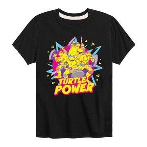 Boys' - Teenage Mutant Ninja Turtles - Turtle Power 90s Short Sleeve Graphic T-Shirt - 1 of 4